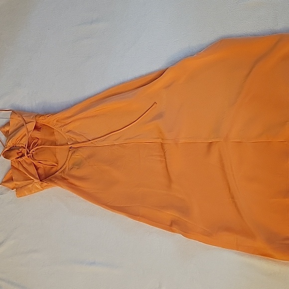 HELLO MOLLY Started With A Kiss Midi Dress Orange Size 4/Small - Picture 5 of 10